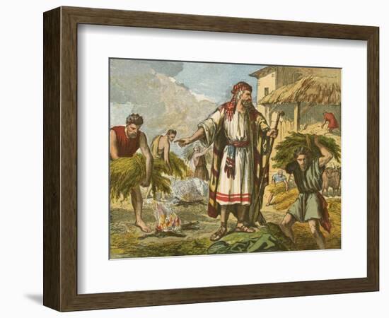 The Wheat and the Tares-English School-Framed Giclee Print