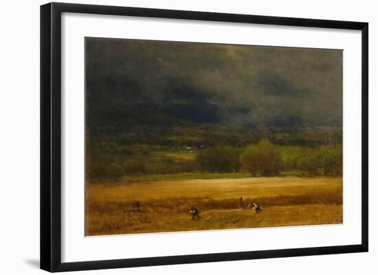 The Wheat Field, 1875-77, by George Inness, 1825-1894, American landscape painting,-George Inness-Framed Art Print