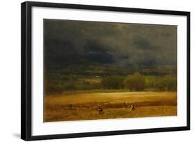 The Wheat Field, 1875-77, by George Inness, 1825-1894, American landscape painting,-George Inness-Framed Art Print