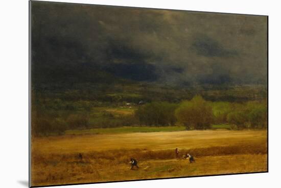The Wheat Field, 1875-77, by George Inness, 1825-1894, American landscape painting,-George Inness-Mounted Art Print