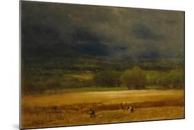 The Wheat Field, 1875-77, by George Inness, 1825-1894, American landscape painting,-George Inness-Mounted Art Print