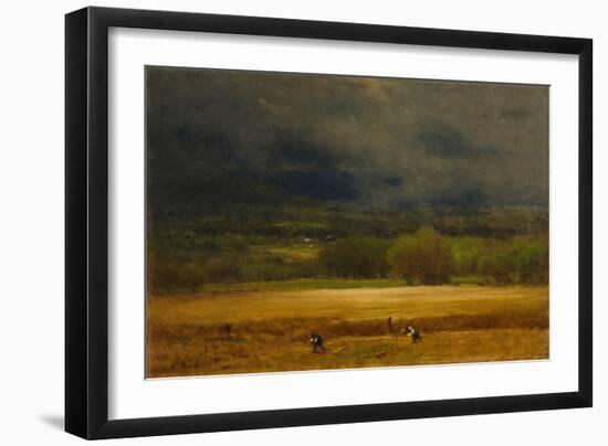 The Wheat Field, 1875-77, by George Inness, 1825-1894, American landscape painting,-George Inness-Framed Art Print