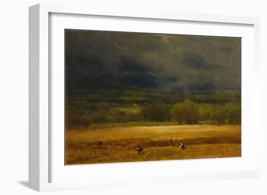 The Wheat Field, 1875-77, by George Inness, 1825-1894, American landscape painting,-George Inness-Framed Art Print