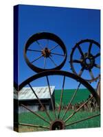 The Wheel Fence and Barn, Uniontown, Whitman County, Washington, USA-Brent Bergherm-Stretched Canvas