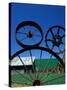 The Wheel Fence and Barn, Uniontown, Whitman County, Washington, USA-Brent Bergherm-Stretched Canvas