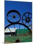 The Wheel Fence and Barn, Uniontown, Whitman County, Washington, USA-Brent Bergherm-Mounted Premium Photographic Print