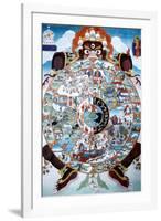 The Wheel of Life, Tibet, 19th-20th Century-null-Framed Giclee Print