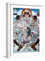 The Wheel of Life, Tibet, 19th-20th Century-null-Framed Giclee Print