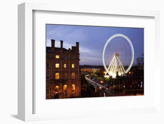 The Wheel of York and Royal York Hotel at Dusk, York, Yorkshire, England, United Kingdom, Europe-Mark Sunderland-Framed Photographic Print