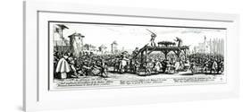 The Wheel, Plate 14 from The Miseries and Misfortunes of War, Engraved by Israel Henriet-Jacques Callot-Framed Giclee Print