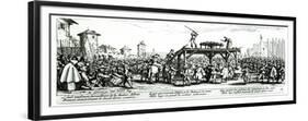 The Wheel, Plate 14 from The Miseries and Misfortunes of War, Engraved by Israel Henriet-Jacques Callot-Framed Giclee Print