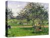 The Wheelbarrow, Orchard, circa 1881-Camille Pissarro-Stretched Canvas
