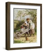 The Wheelbarrow-Myles Birket Foster-Framed Giclee Print