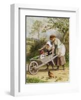 The Wheelbarrow-Myles Birket Foster-Framed Giclee Print