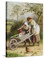 The Wheelbarrow-Myles Birket Foster-Stretched Canvas