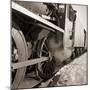 The Wheels of a Steam Train as It Travels from Perth Northwards to the Forres in Morayshire-null-Mounted Photographic Print