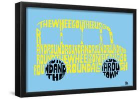 The Wheels on the Bus Text Poster-null-Framed Poster