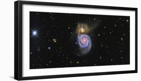 The Whirlpool Galaxy and its Companion Galaxy Ngc 5195-Stocktrek Images-Framed Photographic Print