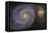 The Whirlpool Galaxy and its Companion Galaxy-null-Framed Stretched Canvas
