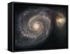 The Whirlpool Galaxy (M51) and Companion Galaxy-Stocktrek Images-Framed Stretched Canvas