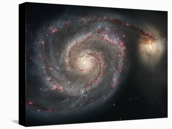 The Whirlpool Galaxy (M51) and Companion Galaxy-Stocktrek Images-Stretched Canvas