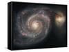 The Whirlpool Galaxy (M51) and Companion Galaxy-Stocktrek Images-Framed Stretched Canvas