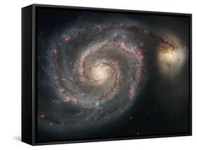 The Whirlpool Galaxy (M51) and Companion Galaxy-Stocktrek Images-Framed Stretched Canvas