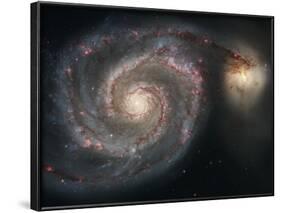 The Whirlpool Galaxy (M51) and Companion Galaxy-Stocktrek Images-Framed Photographic Print