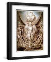 The Whirlwind: Ezekiel's Vision-William Blake-Framed Giclee Print