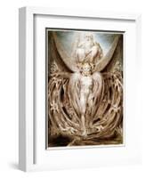 The Whirlwind: Ezekiel's Vision-William Blake-Framed Giclee Print