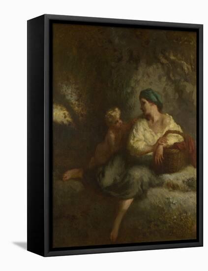 The Whisper, C. 1846-Jean-François Millet-Framed Stretched Canvas