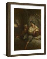 The Whisper, C. 1846-Jean-François Millet-Framed Giclee Print