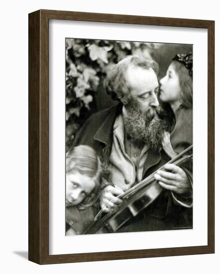 The Whisper of the Rose, a Portrait of George Frederick Watts-Julia Margaret Cameron-Framed Photographic Print