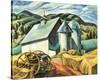 The White Barn, Eastern Townships-Ethel Seath-Stretched Canvas