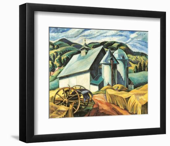 The White Barn, Eastern Townships-Ethel Seath-Framed Art Print