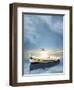 The White Boat in the Sunset-Carlos Casamayor-Framed Giclee Print