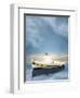 The White Boat in the Sunset-Carlos Casamayor-Framed Giclee Print