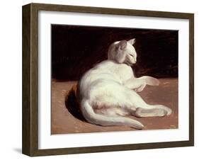 The White Cat, C.1817-18 (Oil on Canvas)-Theodore Gericault-Framed Giclee Print