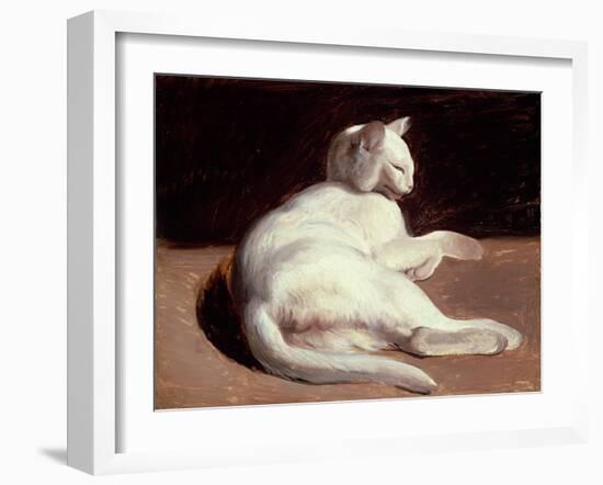 The White Cat, C.1817-18 (Oil on Canvas)-Theodore Gericault-Framed Giclee Print