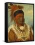 The White Cloud, Head Chief of the Iowas, 1844-45-George Catlin-Framed Stretched Canvas