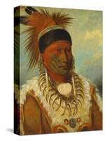 The White Cloud, Head Chief of the Iowas, 1844-45-George Catlin-Stretched Canvas