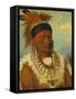 The White Cloud, Head Chief of the Iowas, 1844-45-George Catlin-Framed Stretched Canvas