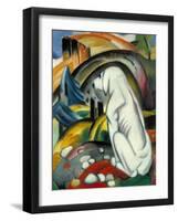 The White Dog (Hund Vor Der Welt), 1912-Franz Marc-Framed Giclee Print