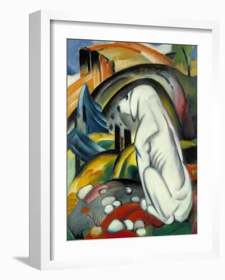 The White Dog (Hund Vor Der Welt), 1912-Franz Marc-Framed Giclee Print