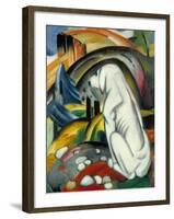 The White Dog (Hund Vor Der Welt), 1912-Franz Marc-Framed Giclee Print