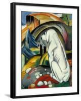 The White Dog (Hund Vor Der Welt), 1912-Franz Marc-Framed Giclee Print