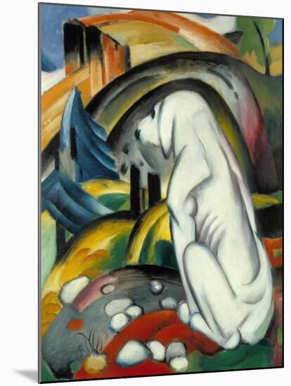 The White Dog (Hund Vor Der Welt), 1912-Franz Marc-Mounted Giclee Print