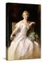 The White Dress - a Portrait of Joan Clarkson, 1935-Philip Alexius De Laszlo-Stretched Canvas