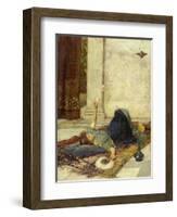 The White Feather Fan, 1879-John William Waterhouse-Framed Giclee Print