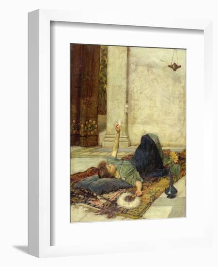 The White Feather Fan, 1879-John William Waterhouse-Framed Giclee Print